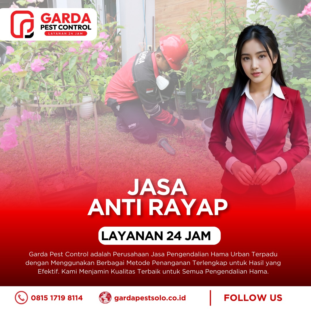 Jasa Anti Rayap di Kartasura Terpercaya Dengan Garansi Hingga 5 Tahun