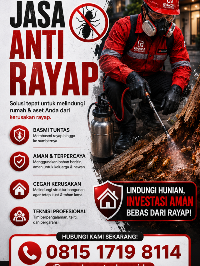 Jasa Anti Rayap di Surakarta Tanpa Bor Tanpa Bau 100% Efektif