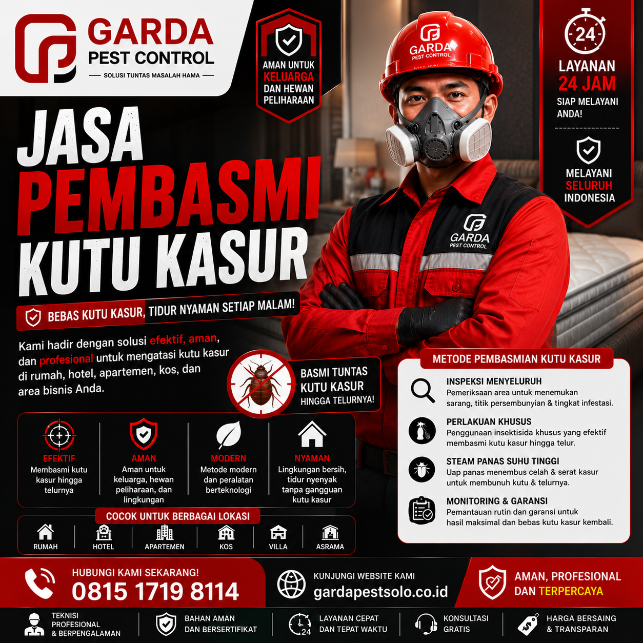 Jasa Pembasmi Kutu Busuk di Solo Terbaik Bergaransi