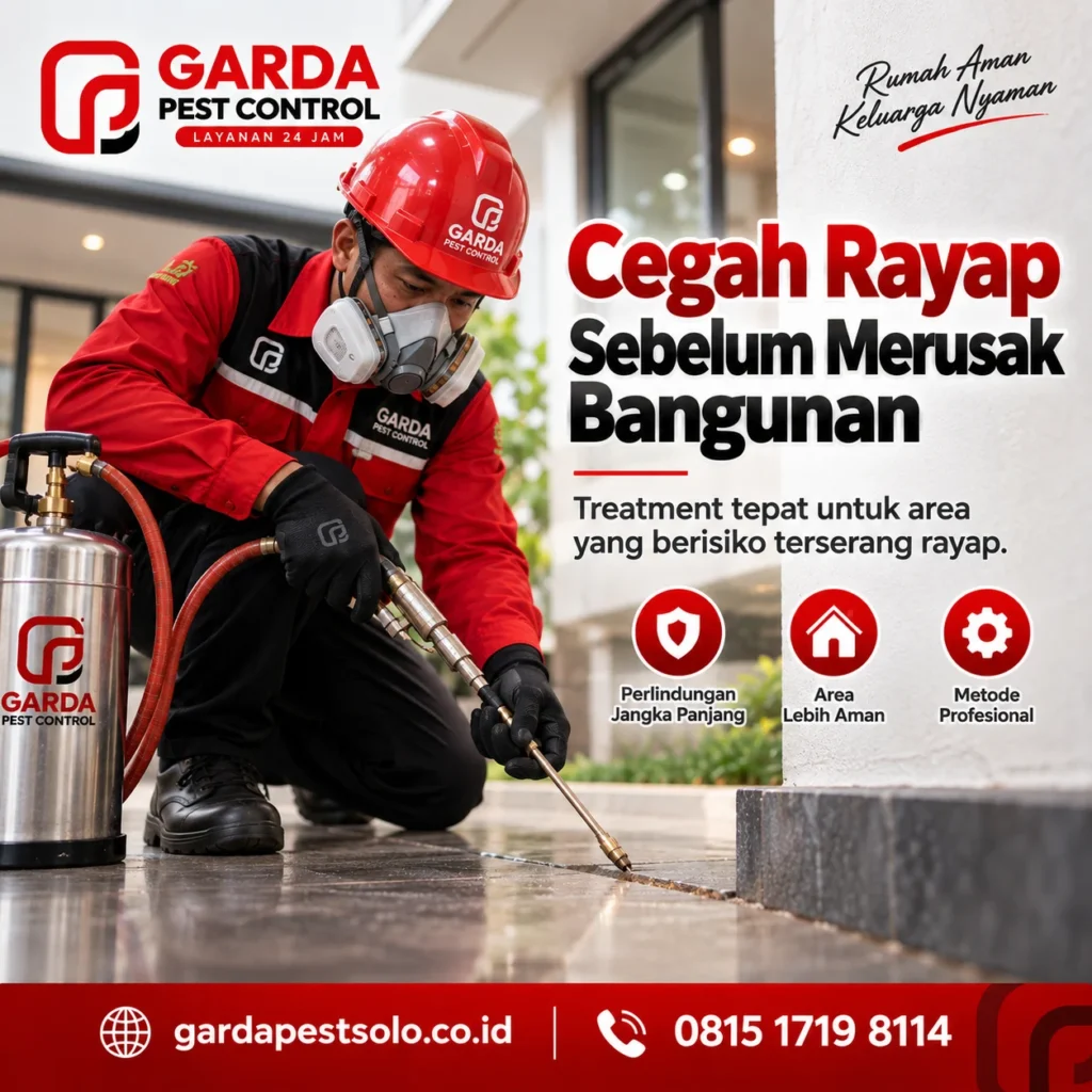 Biaya Jasa Anti Rayap Solo Termurah & Bergaransi Resmi