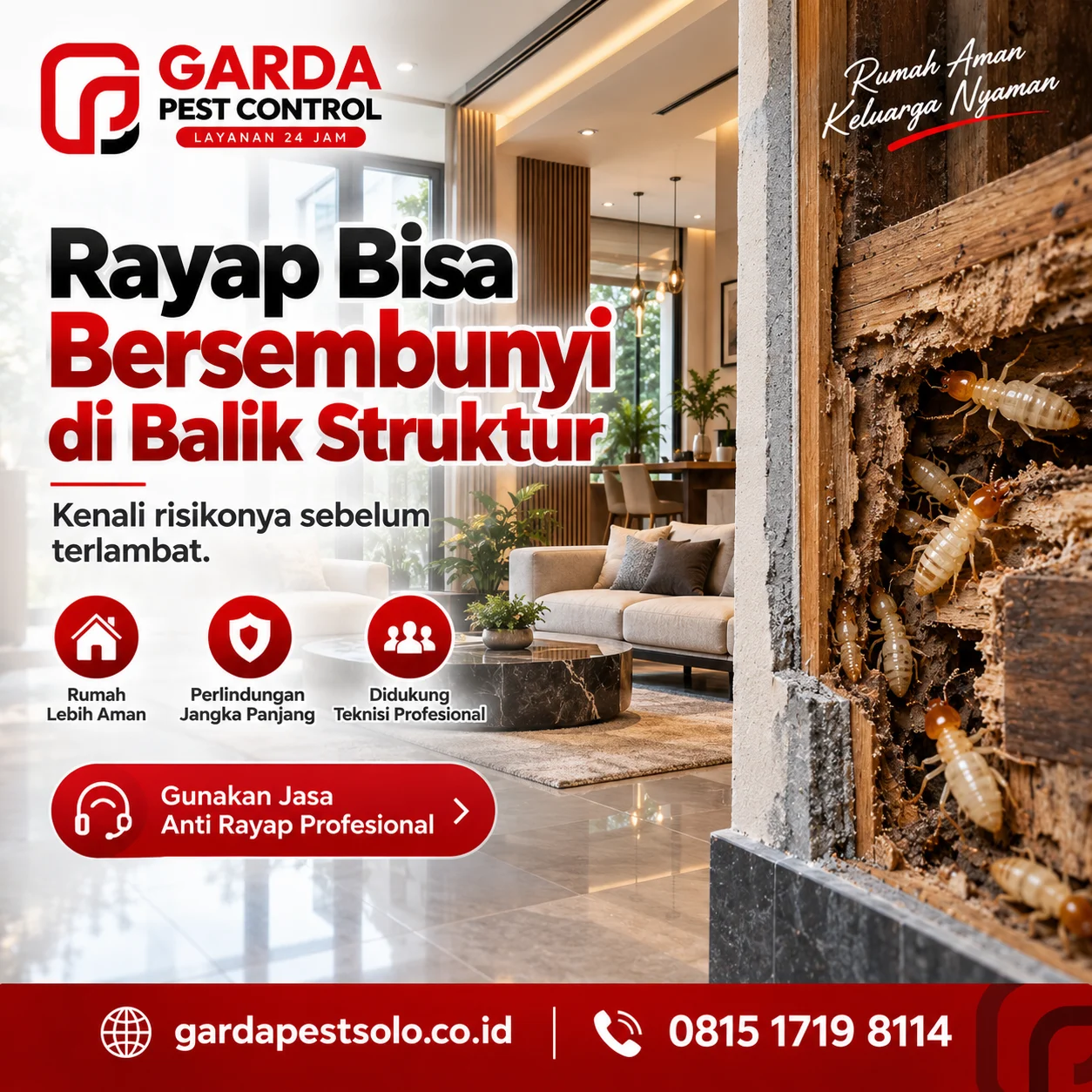 Biaya Jasa Anti Rayap Solo Termurah & Bergaransi Resmi